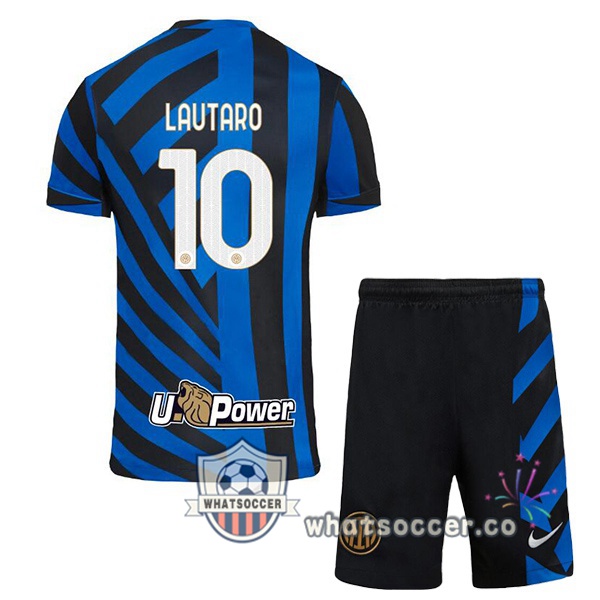 Inter Milan (LAUTARO 10) Kids Home Soccer Jerseys Blue 2024-2025