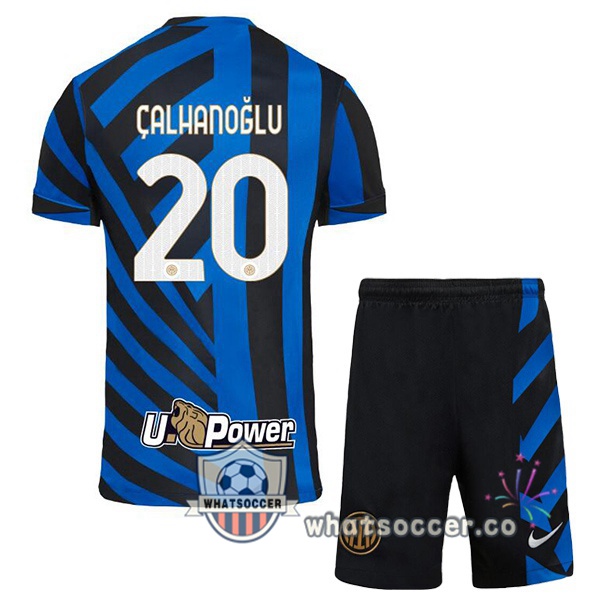 Inter Milan (ÇALHANOĞLU 20) Kids Home Soccer Jerseys Blue 2024-2025