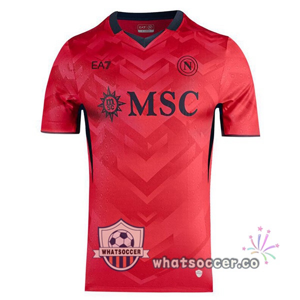SSC Napoli Goalkeeper Soccer Jerseys Red 2024-2025