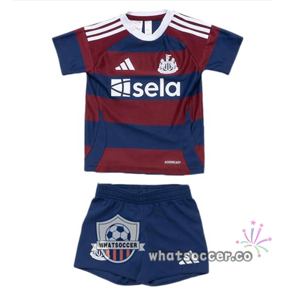 Newcastle United Kids Third Soccer Jerseys Blue Red 2024-2025