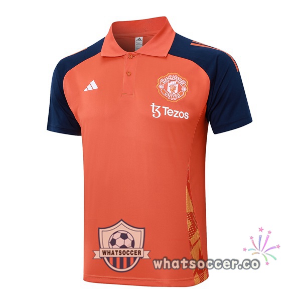 Training Polo Manchester United Orange 2024-2025