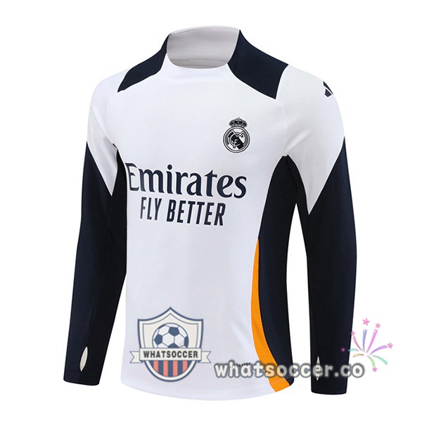 Soccer Sweater Real Madrid White Yellow 2024-2025