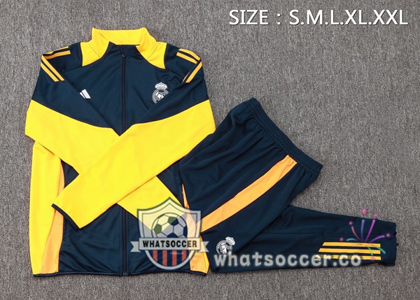 Training Jacket Real Madrid Blue Royal Yellow 2024-2025