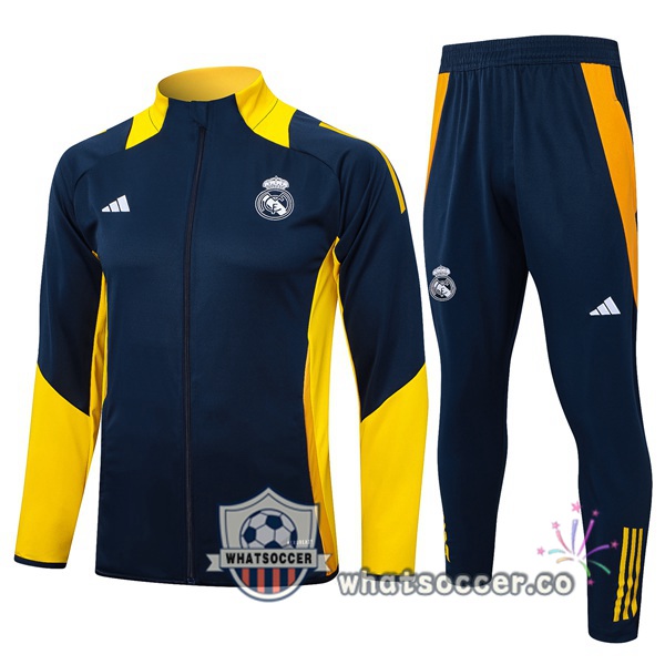 Training Jacket Real Madrid Blue Royal Yellow 2024-2025