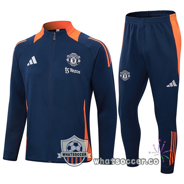 Training Jacket Manchester United Blue Royal 2024-2025