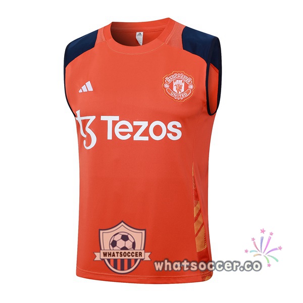 Manchester United Soccer Vest Orange 2024-2025