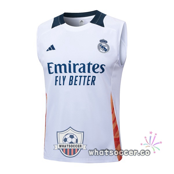 Real Madrid Soccer Vest White 2024-2025