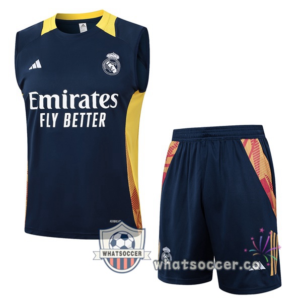 Real Madrid Soccer Vest + Shorts Blue Royal 2024-2025