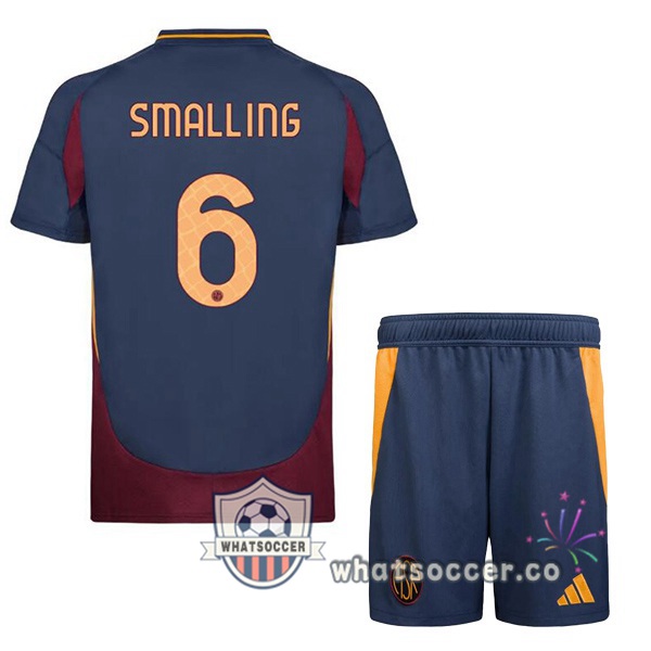 AS Roma (SMALLING 6) Kids Third Soccer Jerseys Blue Royal 2024-2025