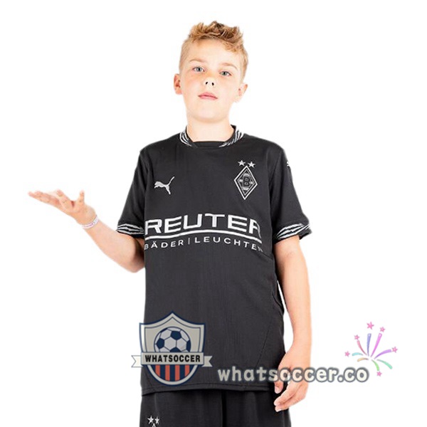 Monchengladbach Kids Third Soccer Jerseys Black 2024-2025