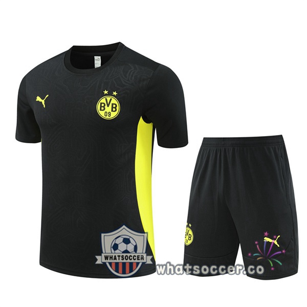 Dortmund BVB Training T-Shirts + Shorts Black 2024-2025