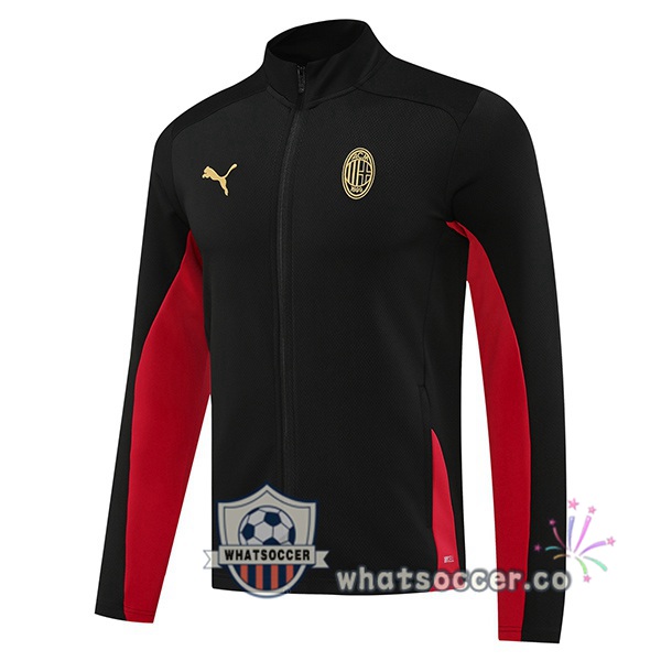 Soccer Jacket AC Milan Black 2024-2025