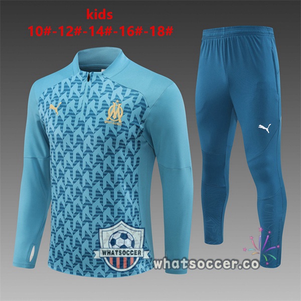 Tracksuit Olympique de Marseille Kids Blue 2024-2025