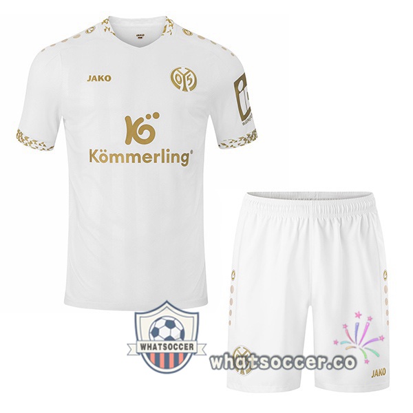 FSV Mainz 05 Kids Third Soccer Jerseys White 2024-2025