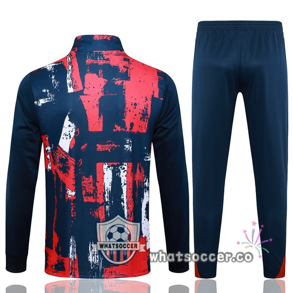 Training Jacket Paris PSG Blue Royal Red 2024-2025