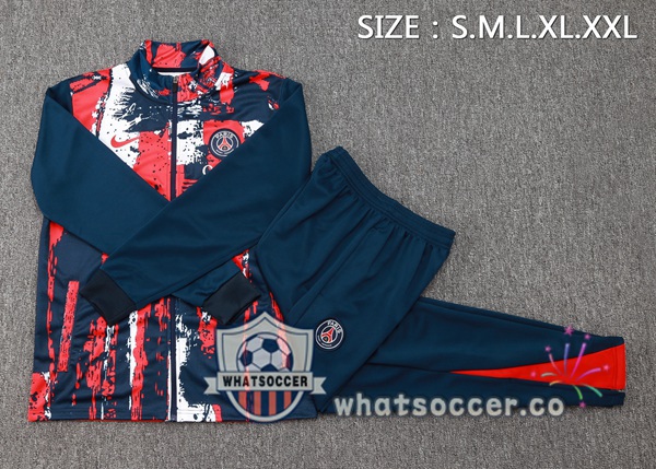 Training Jacket Paris PSG Blue Royal Red 2024-2025
