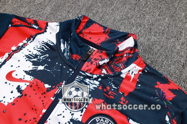 Training Jacket Paris PSG Blue Royal Red 2024-2025