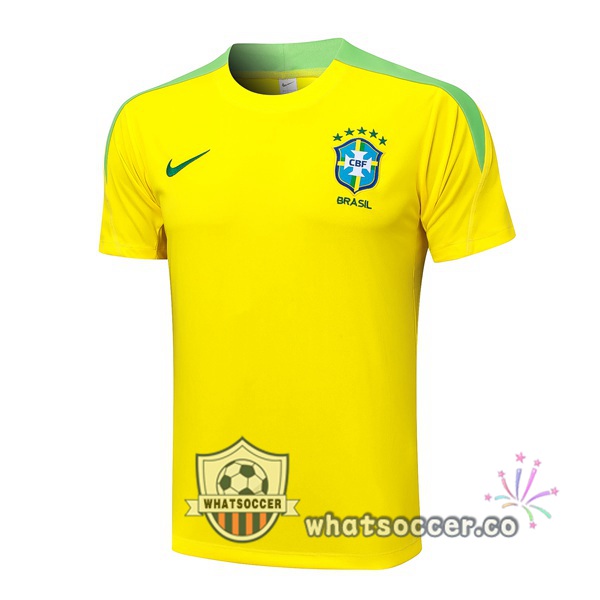 Brazil Training T-Shirts Yellow 2024-2025