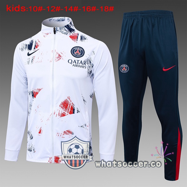 Training Jacket Paris PSG Kids White 2024-2025