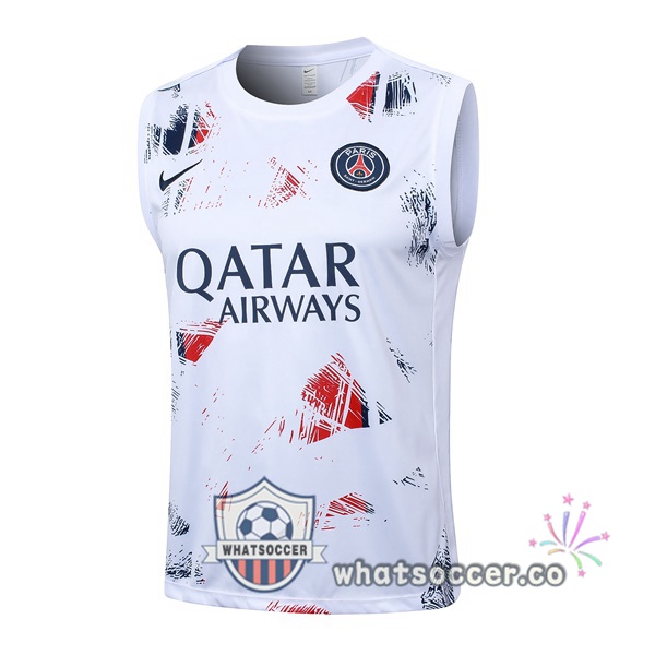 Paris PSG Soccer Vest White 2024-2025