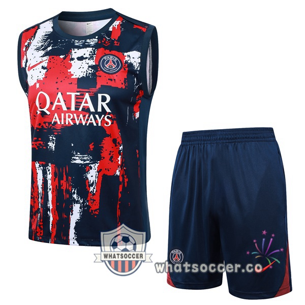 Paris PSG Soccer Vest + Shorts Blue Royal 2024-2025