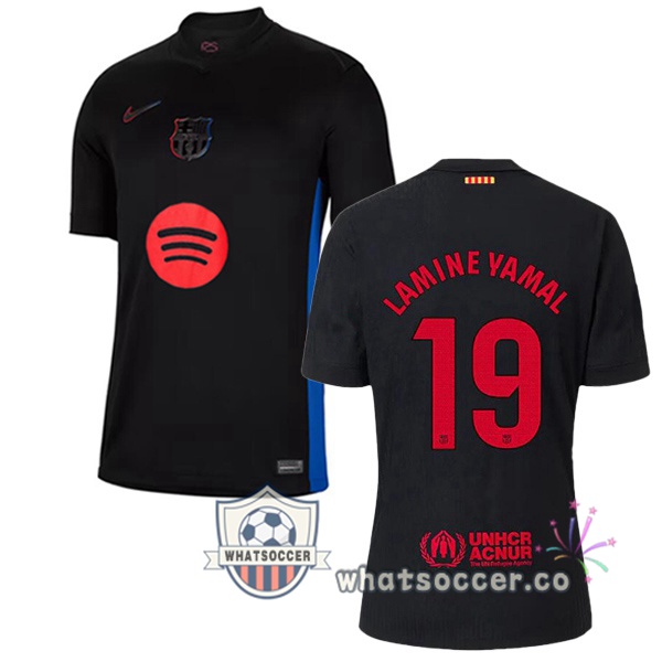 FC Barcelona (LAMINE YAMAL 19) Away Soccer Jerseys Black 2024-2025
