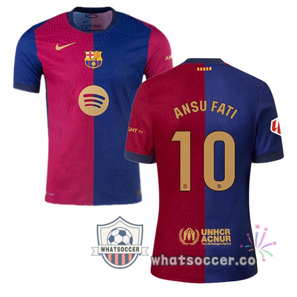 FC Barcelona (ANSU FATI 10) Home Soccer Jerseys Blue Red 2024-2025