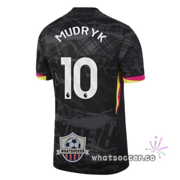FC Chelsea (Mudryk 10) Third Soccer Jerseys Black 2024-2025