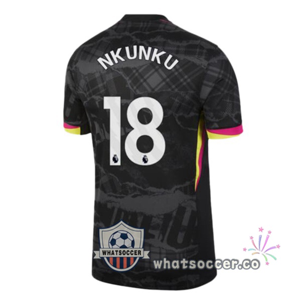 FC Chelsea (Nkunku 18) Third Soccer Jerseys Black 2024-2025