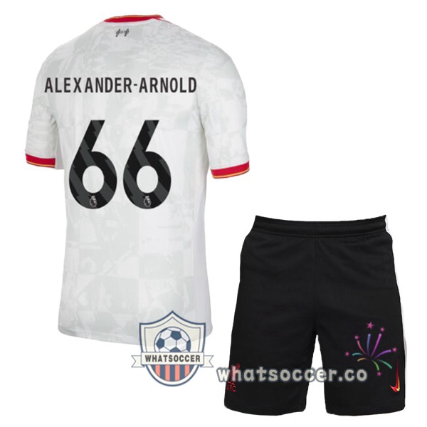 FC Liverpool (ALEXANDER-ARNOLD 66) Kids Third Soccer Jerseys White 2024-2025