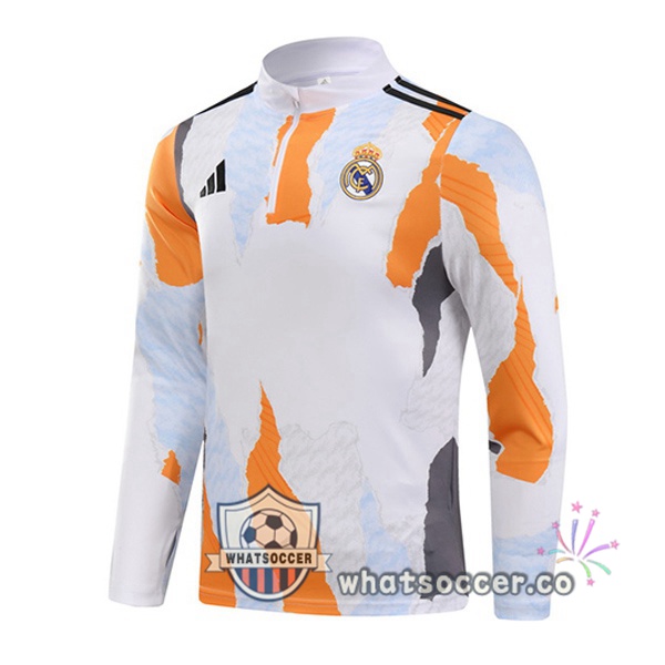 Soccer Sweater Real Madrid White Yellow 2025-2026