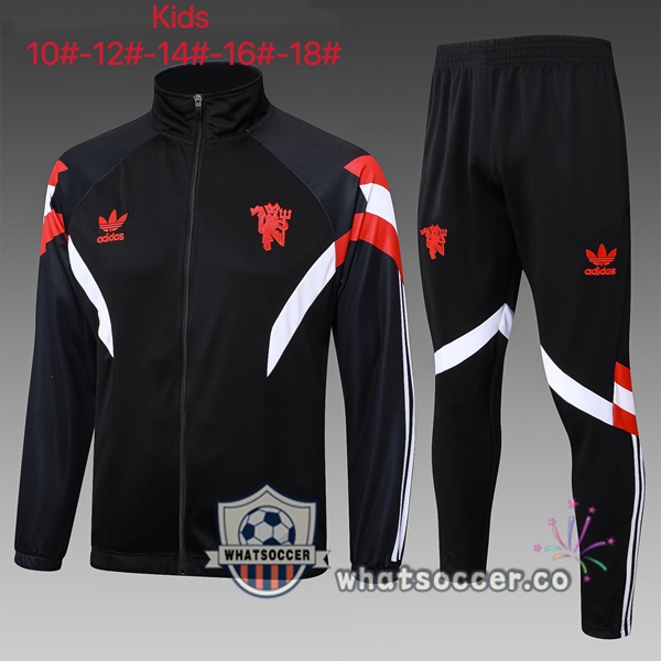 Training Jacket Manchester United Kids Black 2025-2026