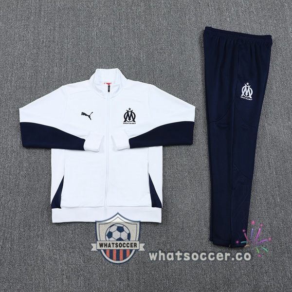 Training Jacket Olympique de Marseille White 2025-2026