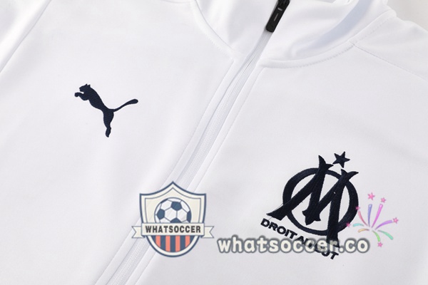 Training Jacket Olympique de Marseille White 2025-2026