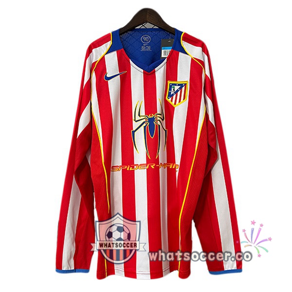 Atletico Madrid Retro Home Long Sleeve Red 2004-2005