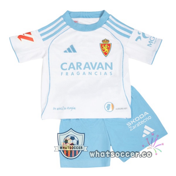 Real Zaragoza Kids Home Soccer Jerseys White 2025-2026