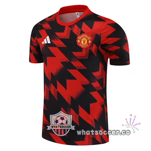 Manchester United Training T-Shirts Black Red 2025-2026