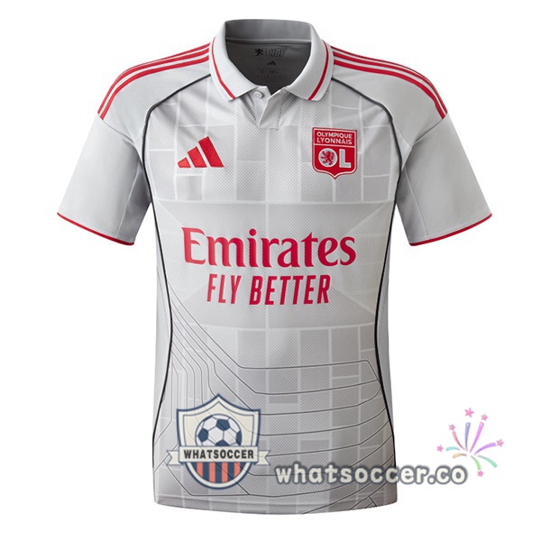 Olympique Lyonnais Third Soccer Jerseys Gray 2025-2026