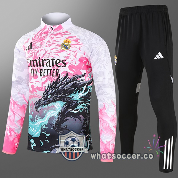 Training Wear Real Madrid Kids Rose White 2025-2026