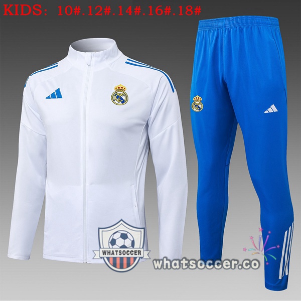 Training Jacket Real Madrid Kids White 2025-2026