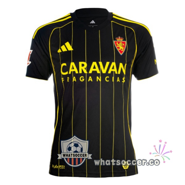 Real Zaragoza Away Soccer Jerseys Black 2025-2026