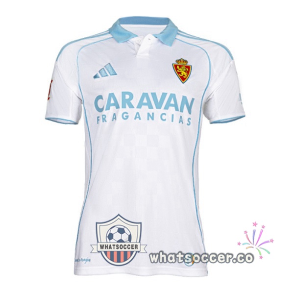 Real Zaragoza Home Soccer Jerseys White 2025-2026