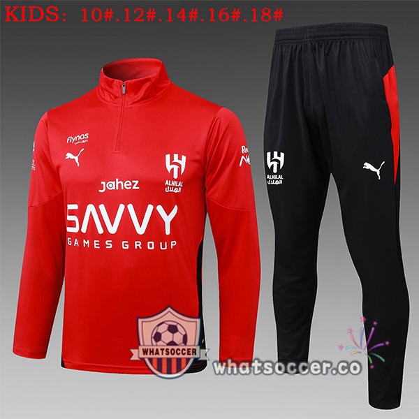 Training Wear Al-Hilal FC Kids Red 2025-2026