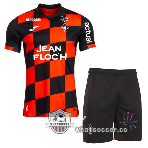 FC Lorient Kids Home Soccer Jerseys Red Black 2025-2026