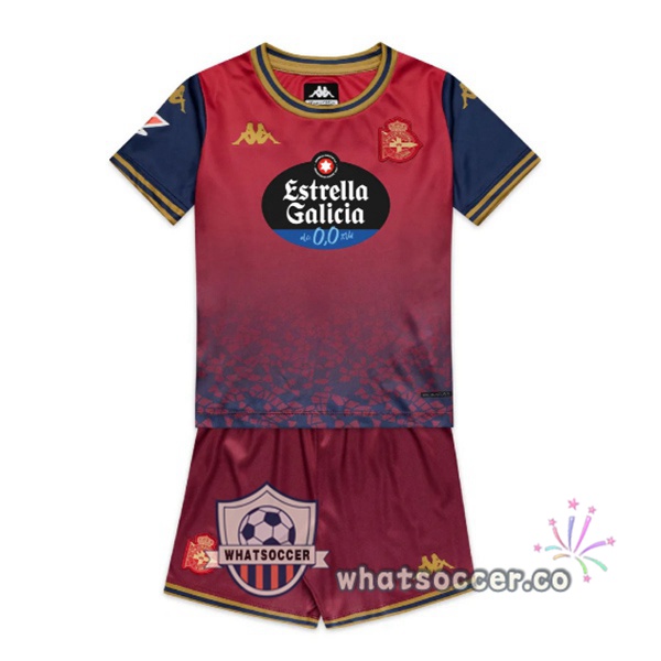 Deportivo de La Coruna Kids Away Soccer Jerseys Marron 2025-2026