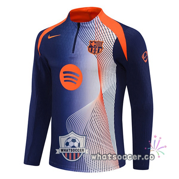 Soccer Sweater FC Barcelona Blue Royal Orange 2025-2026
