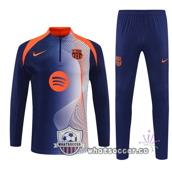 Training Wear FC Barcelona Blue Royal Orange 2025-2026