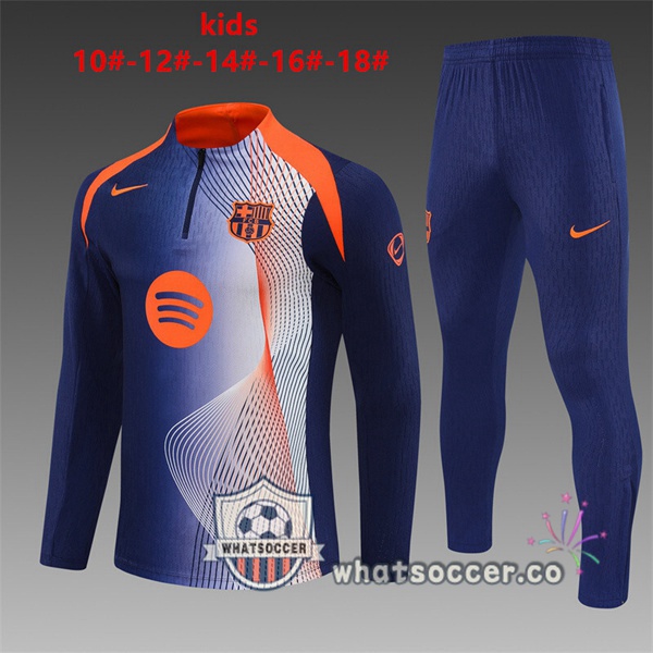 Training Wear FC Barcelona Kids Blue Royal Orange 2025-2026