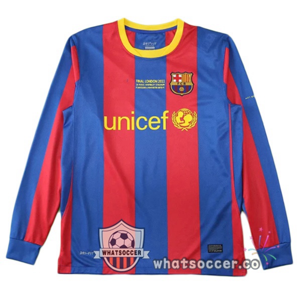 FC Barcelona Retro Home Long Sleeve Blue Red 2010-2011