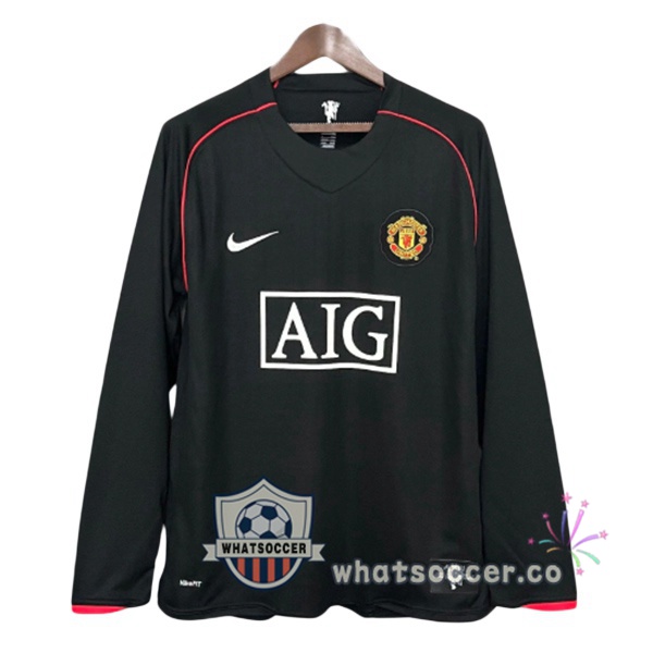 Manchester United Retro Away Long Sleeve Black 2007-2008